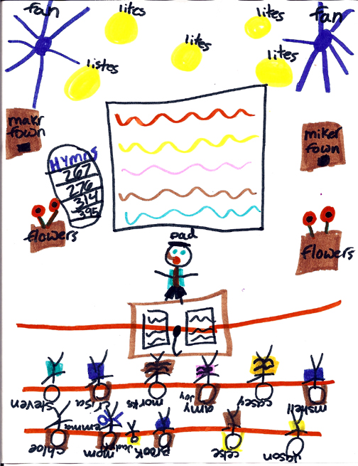 Chloe's Picture of Daddy Preaching
