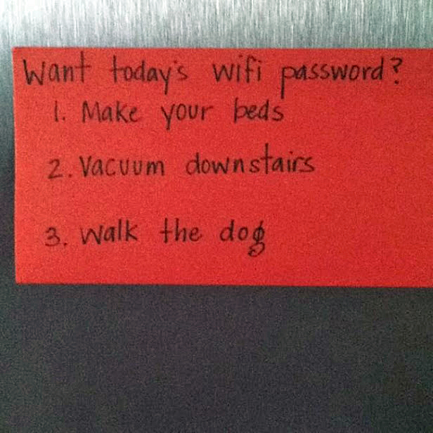 Want Todays WiFi Password?