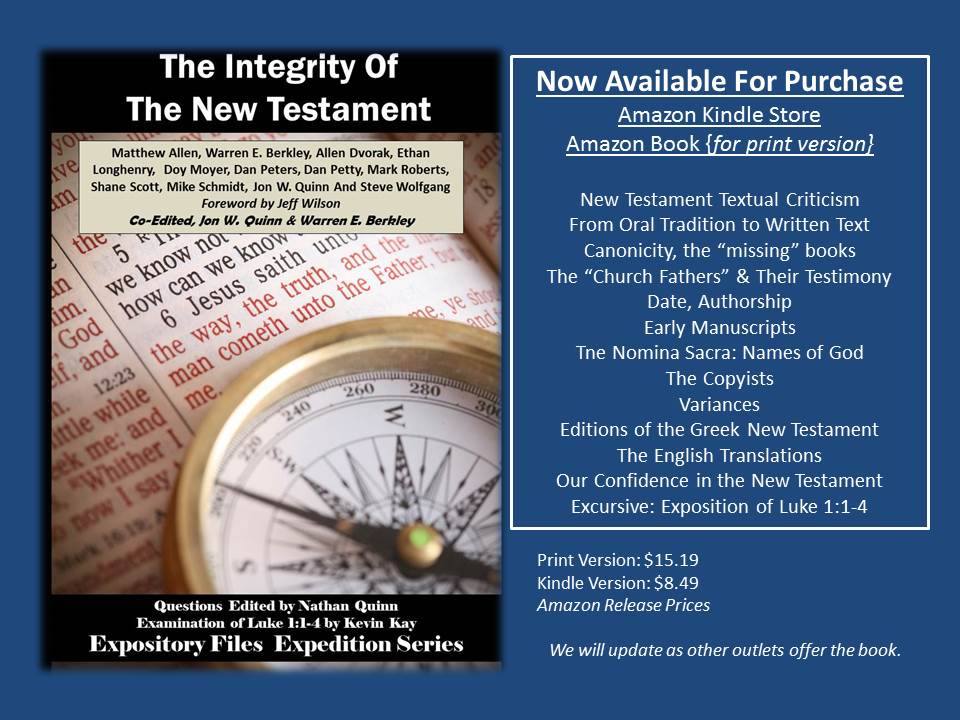 The Integrity of the New Testament