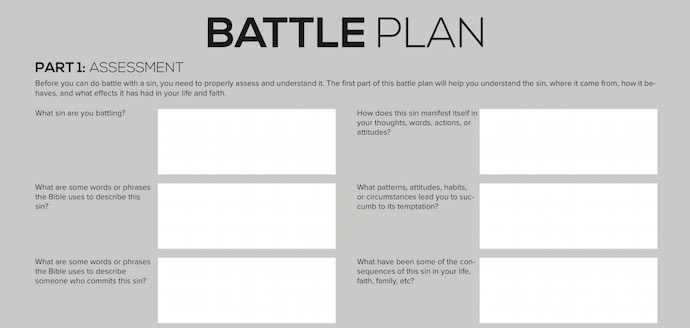 Battle Plan Against Sin